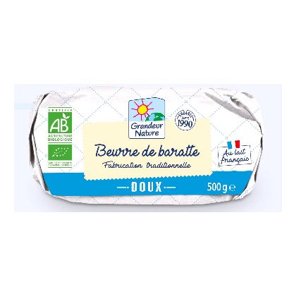 Beurre Pasteurise Doux 500 G