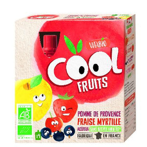 Cool Fruits Pom/Fraise/Myrtille 4x90g